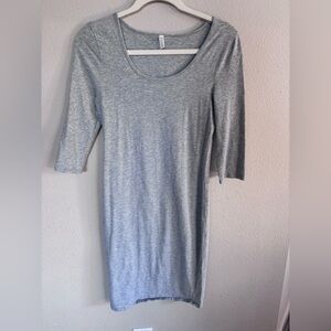 Pinkblush Heather Gray Long Sleeve Bodycon Dress